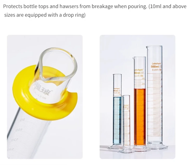 High Quality Lab Use Glassware Graduated Borosilicate Glass Measuring Cylinder